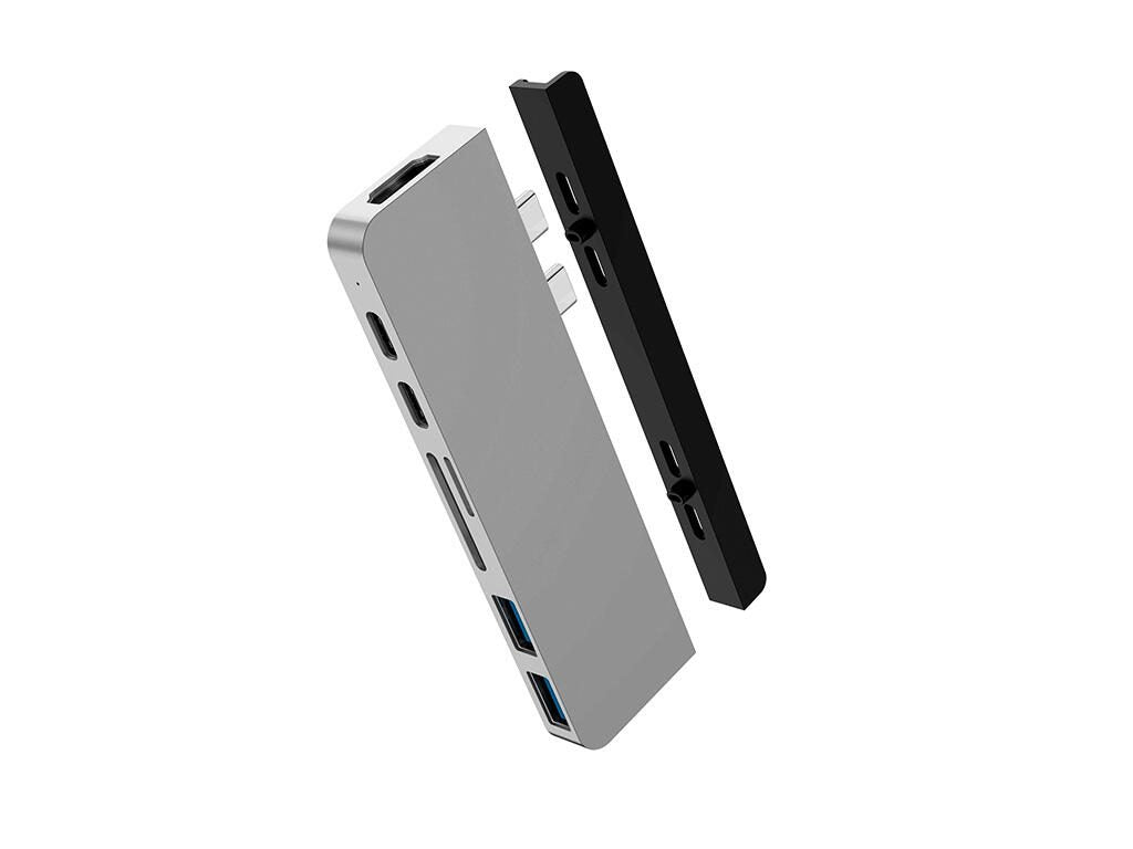 HyperDrive Duo 7in1 Dockingstation für MacBook USB-C, silber HyperDrive Duo 7in1 Dockingstation für MacBook USB-C, silber